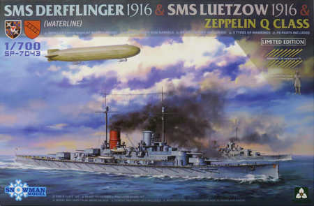 1/700 SMS デアフリンガー 1916 & SMS リュッツオウ 1916 & ツェッペリン