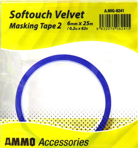ソフトタッチベルベットマスキングテープ #2 (6mm x 25m)